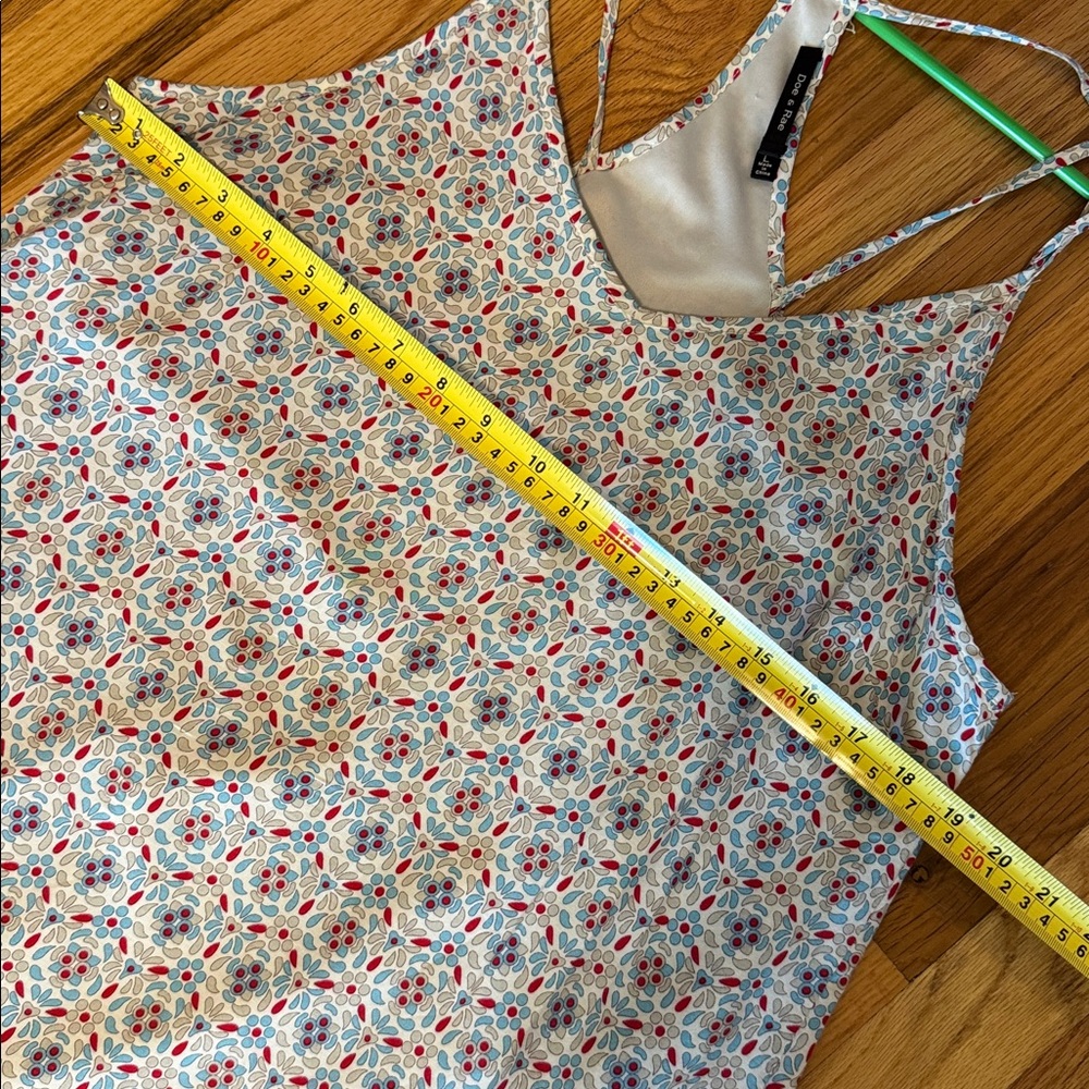 Doe & Rae Blue, white and Red Patterned Sundress size large - Picture 9 of 14